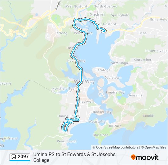 Mapa de 2097 de autobús