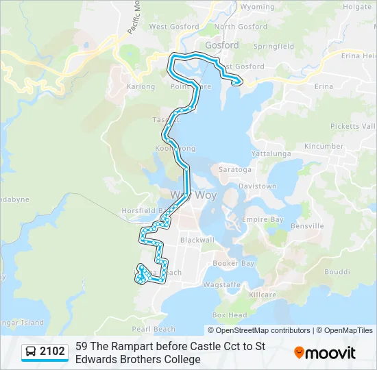 2102 Bus Line Map
