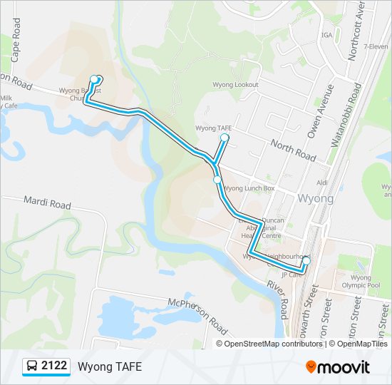 2122 bus Line Map