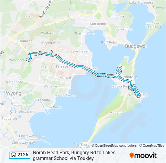 Mapa de 2125 de autobús