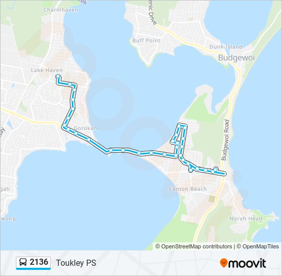 Mapa de 2136 de autobús