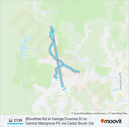 Mapa de 2139 de autobús