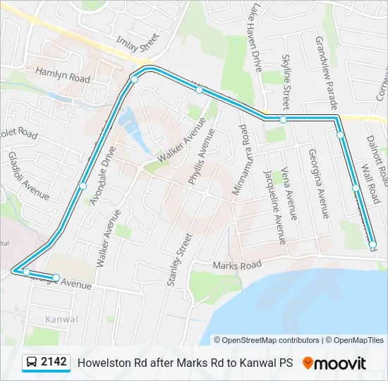 2142 Bus Line Map