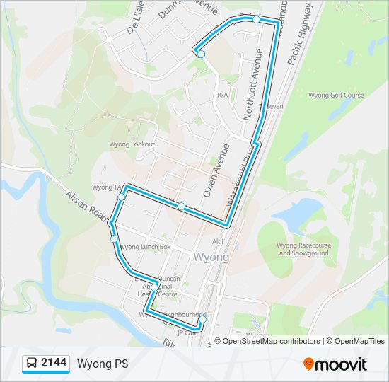 2144 bus Line Map