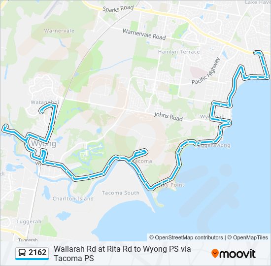 Mapa de 2162 de autobús