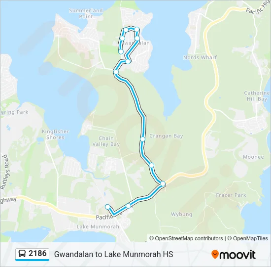 2186 Bus Line Map