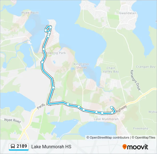 Mapa de 2189 de autobús