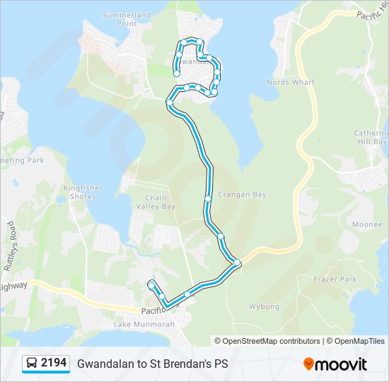 2194 bus Line Map