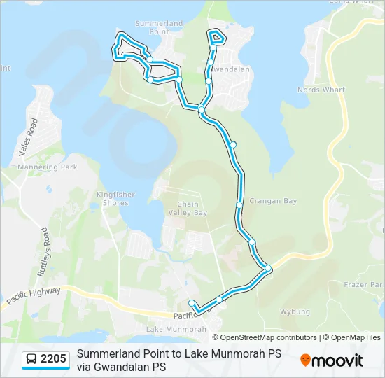 2205 Bus Line Map