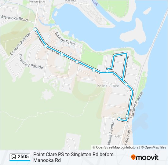 2505 bus Line Map