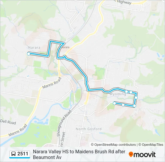 2511 Bus Line Map