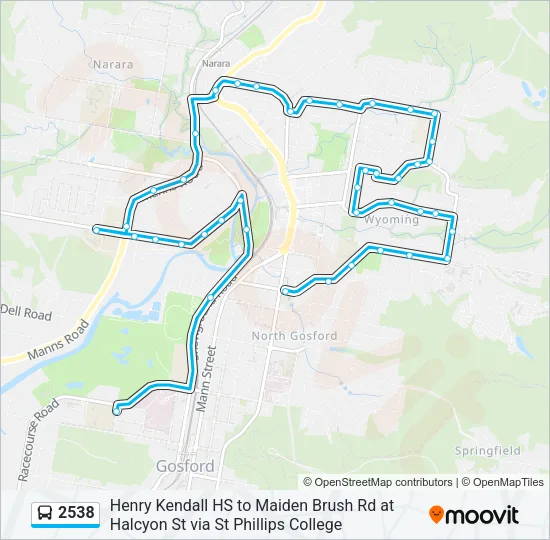 2538 Bus Line Map