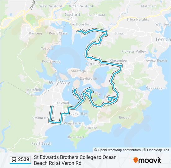 Mapa de 2539 de autobús