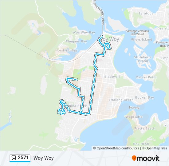 Mapa de 2571 de autobús