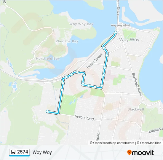 2574 Bus Line Map