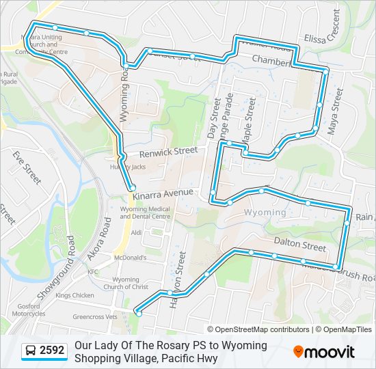 2592 bus Line Map