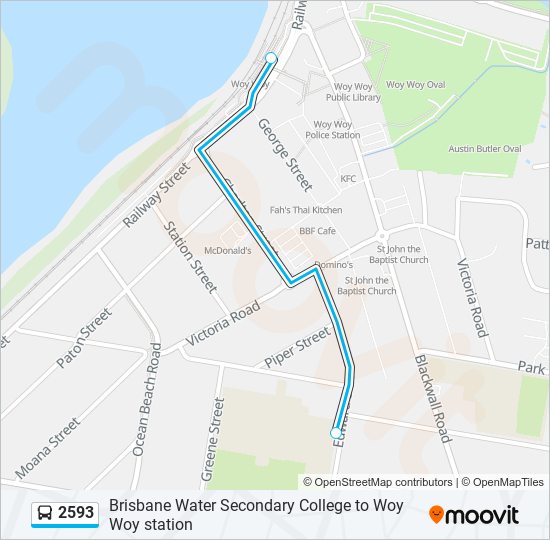 2593 bus Line Map