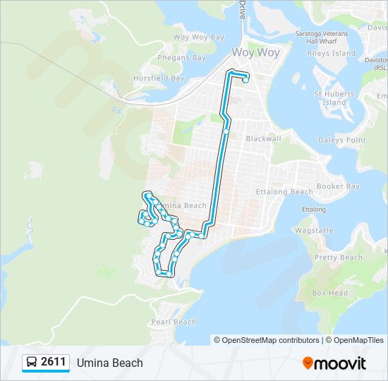 2611 bus Line Map