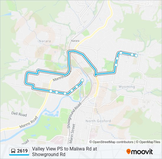 2619 bus Line Map