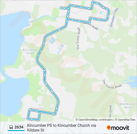 Mapa de 2634 de autobús