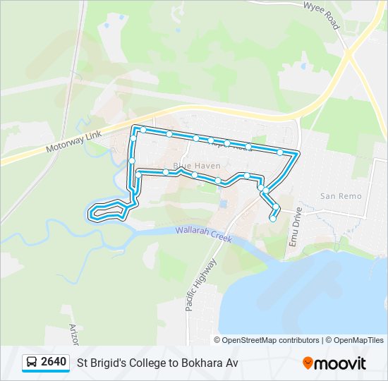 2640 bus Line Map