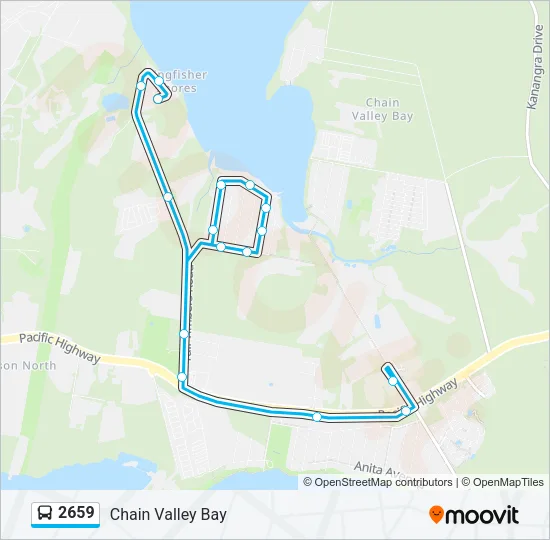 Mapa de 2659 de autobús