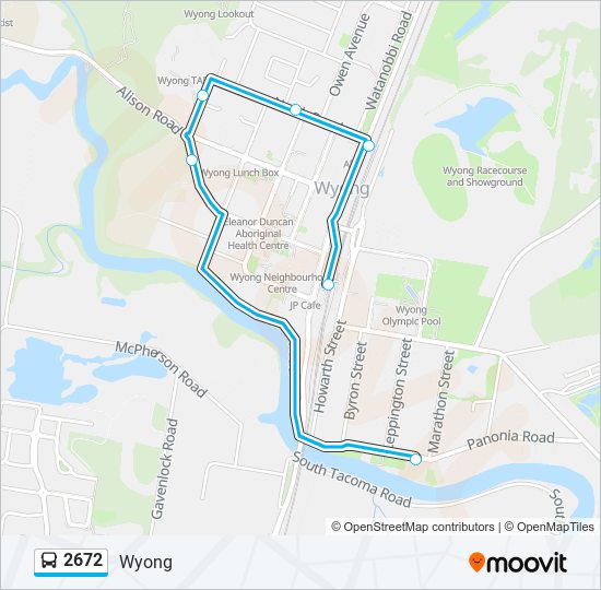 2672 bus Line Map