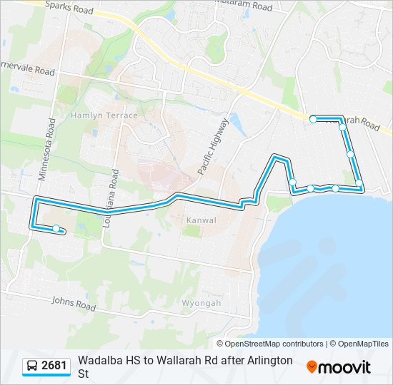 2681 bus Line Map