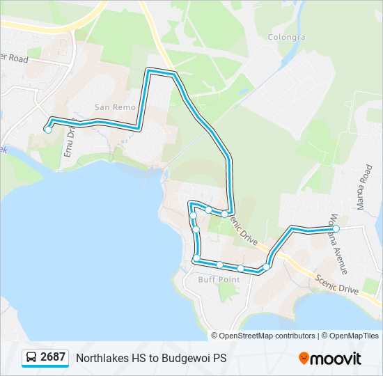 2687 bus Line Map