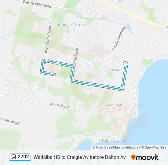 2702 Bus Line Map