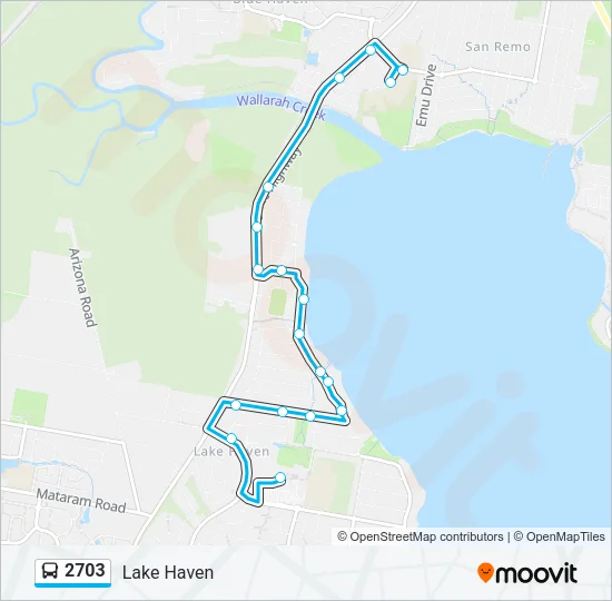2703 Bus Line Map