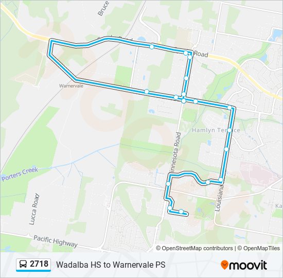 Mapa de 2718 de autobús