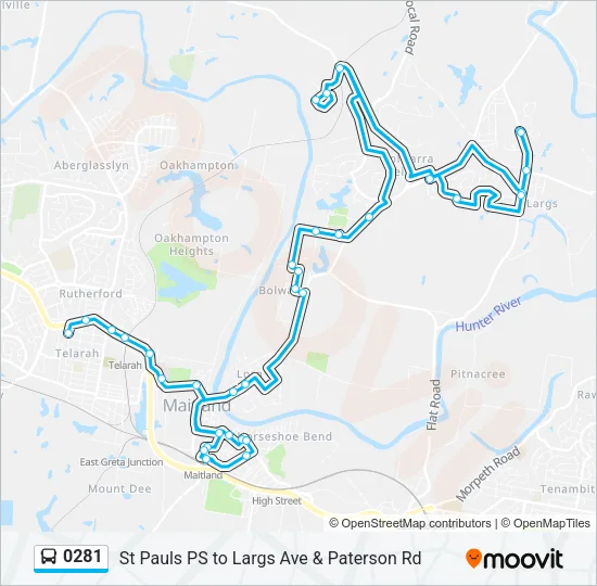 0281 Bus Line Map