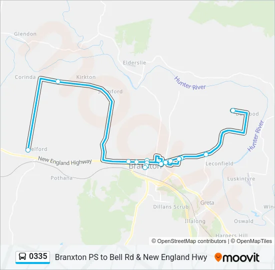 0335 Bus Line Map