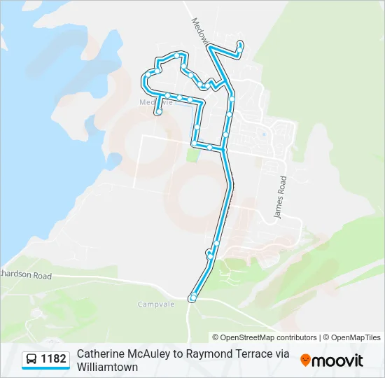 1182 Bus Line Map