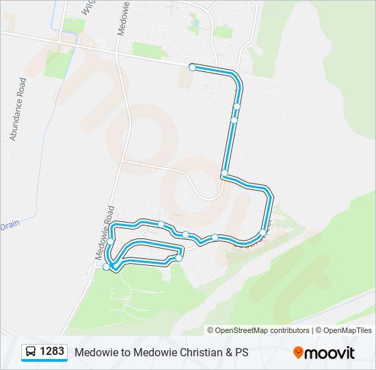 Mapa de 1283 de autobús