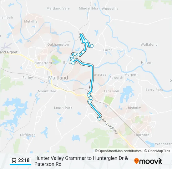 2218 Bus Line Map
