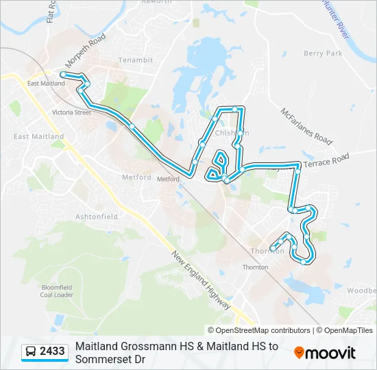 2433 Bus Line Map