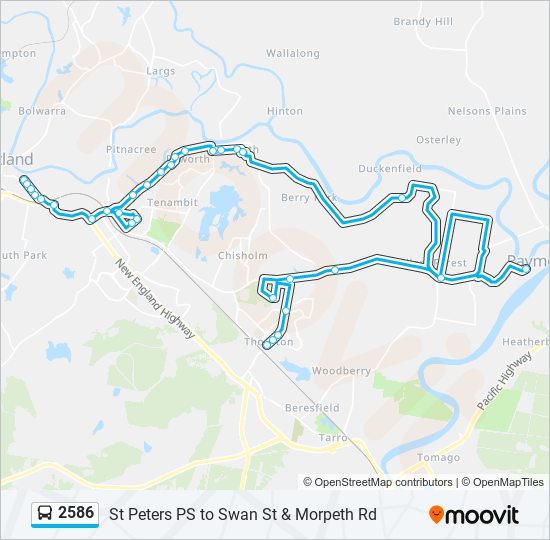 Mapa de 2586 de autobús