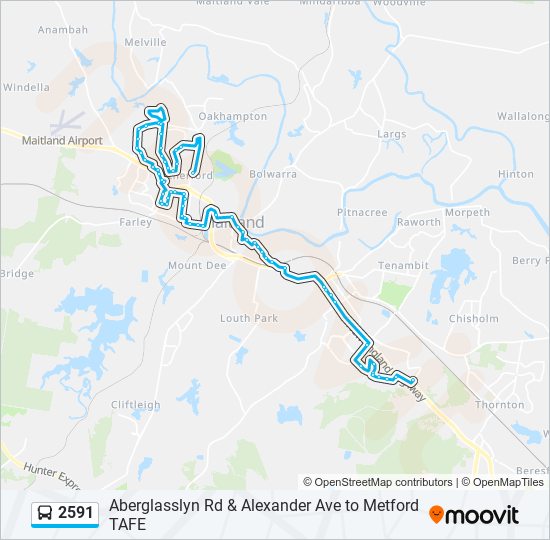 Mapa de 2591 de autobús