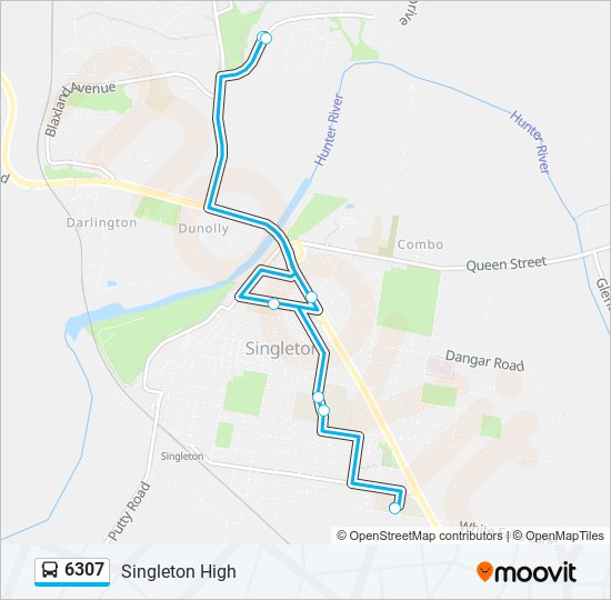 Mapa de 6307 de autobús