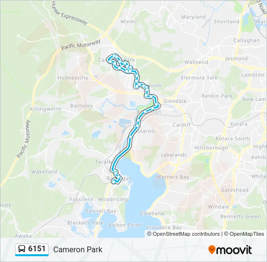 6151 Bus Line Map