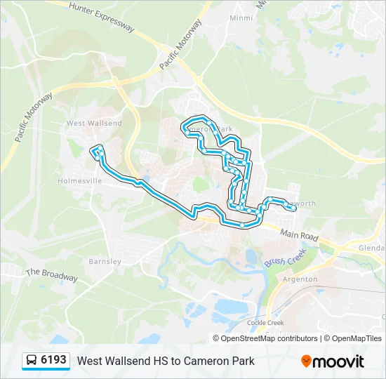 6193 Bus Line Map