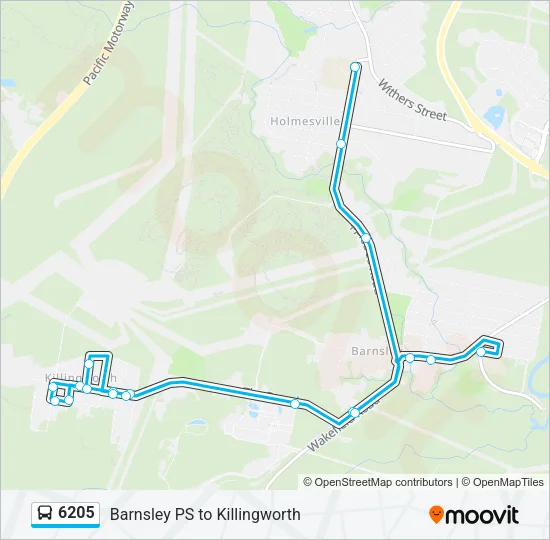 6205 Bus Line Map