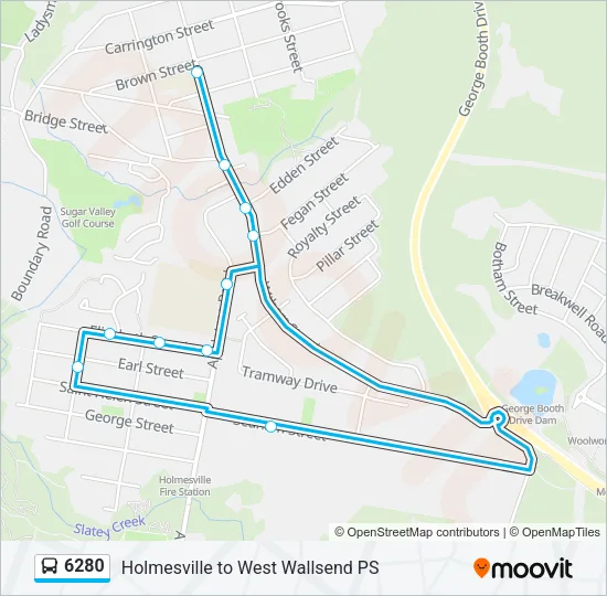 6280 Bus Line Map