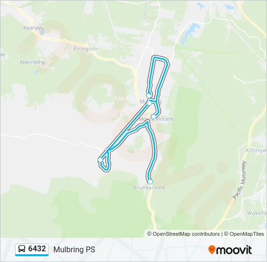 6432 Bus Line Map