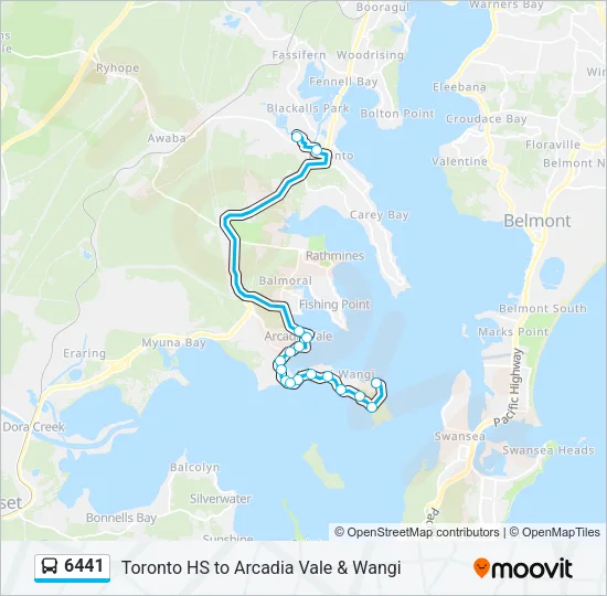 6441 Bus Line Map