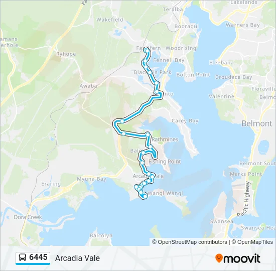 6445 Bus Line Map