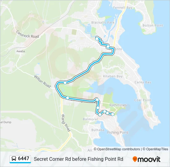 6447 Bus Line Map