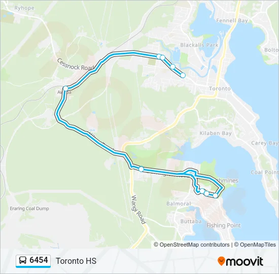 6454 Bus Line Map